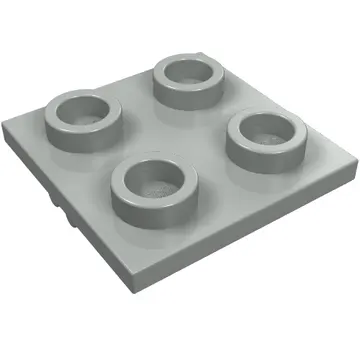Wheel Holder 2 x 2 Thin with Clips, Plane Single