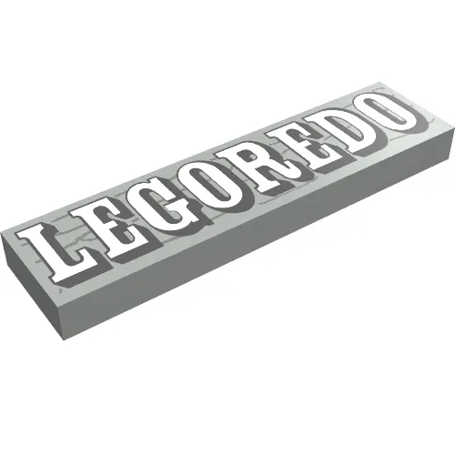 Tile 1 x 4 with 'LEGOREDO' Print