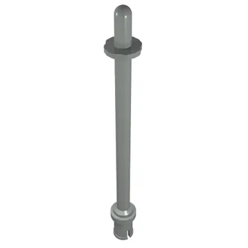 Bar 8L - Two Stop Rings / One Pin, Technic Figure Ski Pole [Rounded End]