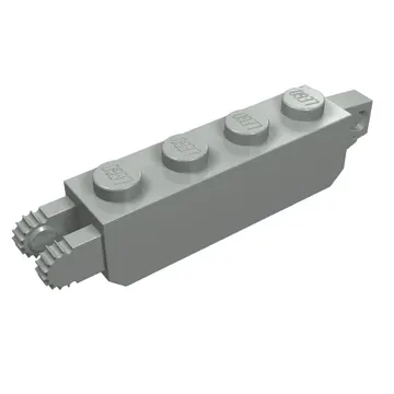 Hinge Brick 1 x 4 Locking with 1 Finger Vertical End and 2 Fingers Vertical End, 9 Teeth