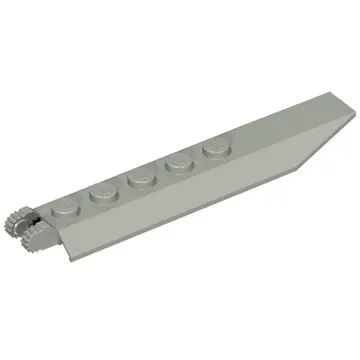 Hinge Plate 1 x 8 Locking with Angled Side Extensions, Rounded Plate Underside, 9 Teeth