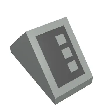 Brick Sloped 45° 2 x 1 Double with Double 3 Button Black Print
