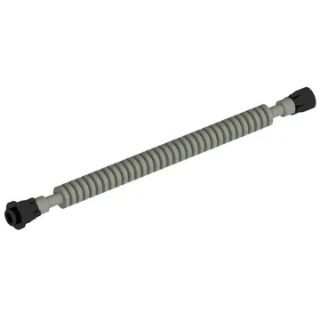 Flexible Ribbed Hose 8mm Ends 12L with Tabbed Black Ends