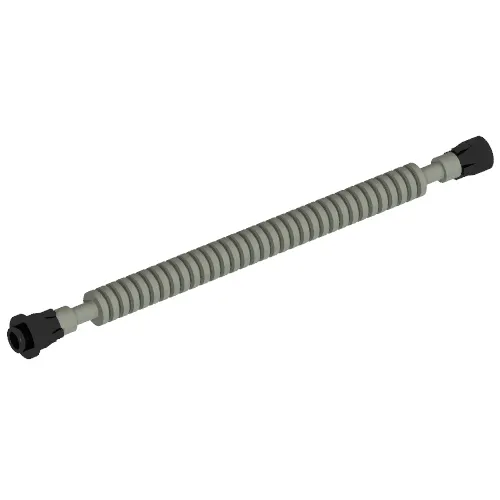 Flexible Ribbed Hose 8mm Ends 12L with Tabbed Black Ends