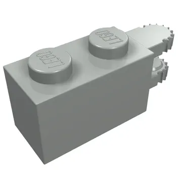 Hinge Brick 1 x 2 Locking with 2 Fingers Horizontal End, 9 Teeth
