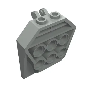 Hinge Panel 1 x 4 x 3 2/3 with 6 holes, 2 studs on top, Locking 2 Fingers
