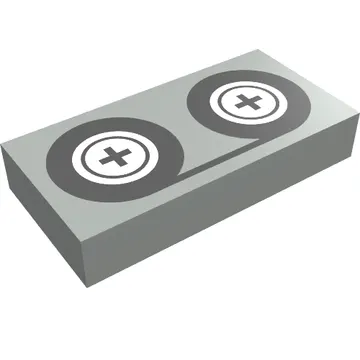 Tile 1 x 2 with Video Tape and Reels Print