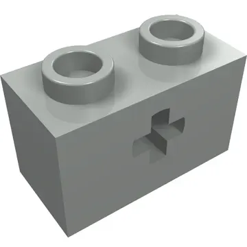 Technic Brick 1 x 2 with Axle Hole Type 1 [+ Opening] and Bottom Pin