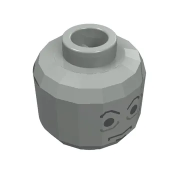 Minifig Head Darth Vader, Scars Gray Left, Eyebrows Print