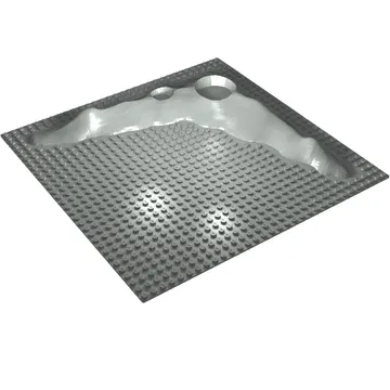 Baseplate Raised 32 x 32 Craters without Crater Studs