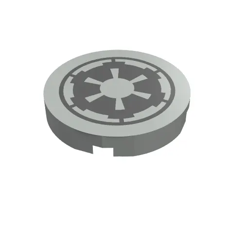 Tile Round 2 x 2 with Imperial Logo Print
