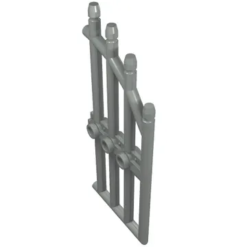 Gate 1 x 4 x 9 Arched with Bars and Three Studs