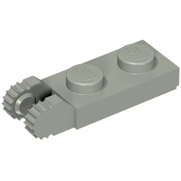 Hinge Plate 1 x 2 Locking with 2 Fingers On End, with Groove, 9 Teeth