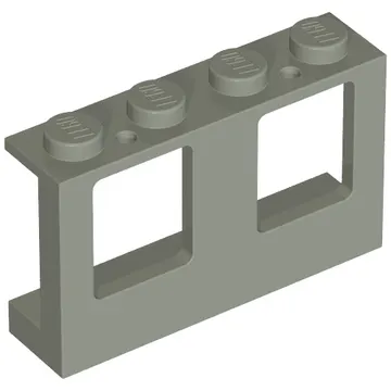 Window 1 x 4 x 2 Plane, Solid Studs
