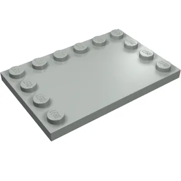 Plate Special 4 x 6 with Studs on 3 Edges