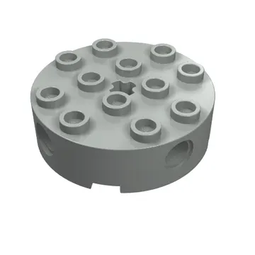 Brick Round 4 x 4 with 4 Side Pin Holes and Center Axle Hole