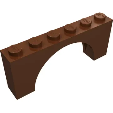 Brick Arch 1 x 6 x 2 - Thin Top without Reinforced Underside [New Version]