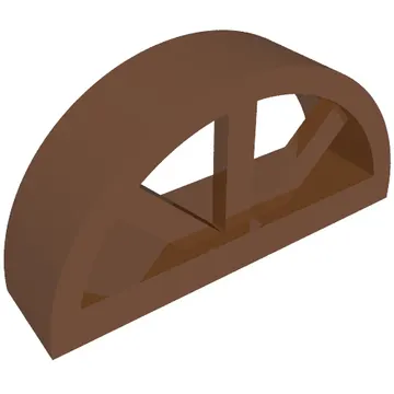 Window 1 x 4 x 1 2/3 with Spoked Rounded Top