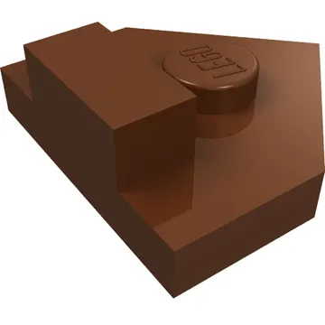 Plate Special 2 x 2 Wedge, Center Stud, 1 x 1/2 Raised Tab