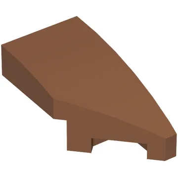 Brick Wedged, Curved 2 x 1 with Stud Notch Right