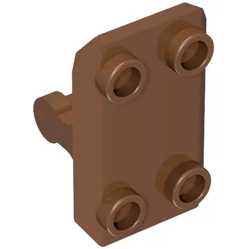 Plate Special / Shield Rectangular with 4 Studs, Handle