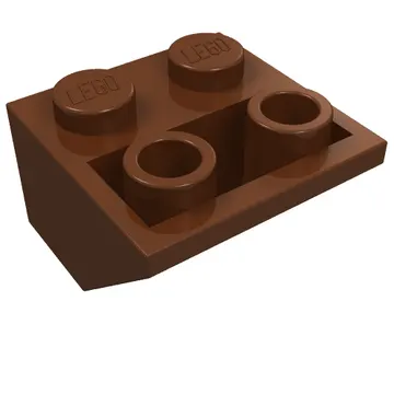 Brick Sloped Inverted 45° 2 x 2 [Ovoid Bottom Pin, Bar-sized Stud Holes]
