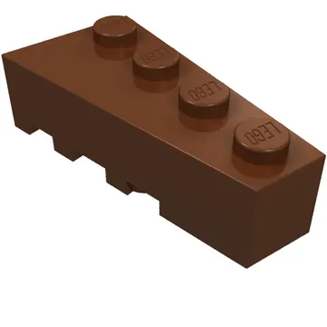 Brick Wedged, Angled 4 x 2 Right