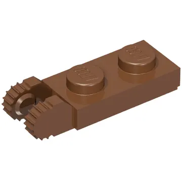 Hinge Plate 1 x 2 Locking with 2 Fingers On End, with Groove, 9 Teeth