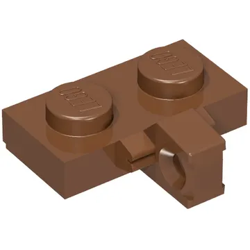 Hinge Plate 1 x 2 Locking with 1 Finger on Side, with Groove