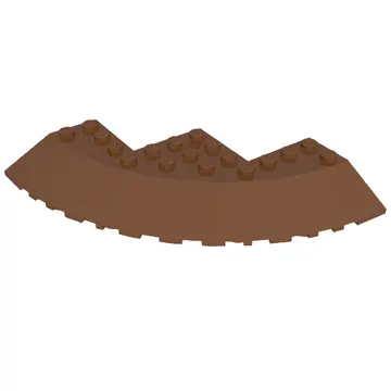 Brick Round Corner 10 x 10 with Slope 33° Edge, Axle Hole, Facet Cutout