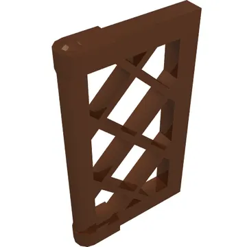 Window 1 x 2 x 3 Pane Latticed with Thick Corner Tabs