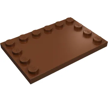 Plate Special 4 x 6 with Studs on 3 Edges