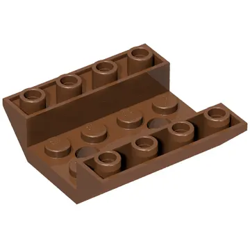 Brick Sloped Inverted 45° 4 x 4 Double with 4 x 2 Recessed, 2 Holes