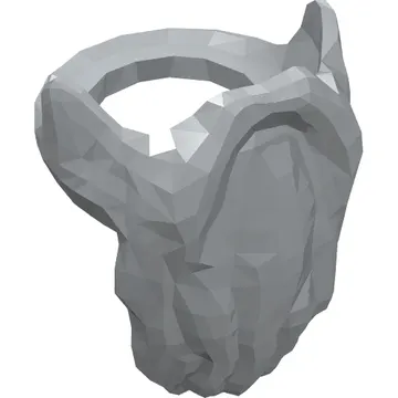 Minifig Neckwear Beard, Rounded End [Gandalf]