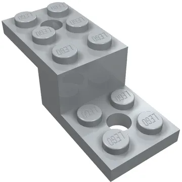 Bracket 5 x 2 x 1 1/3 with Holes, Pin Bottom