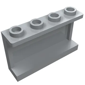 Panel 1 x 4 x 2 with Side Supports - Hollow Studs