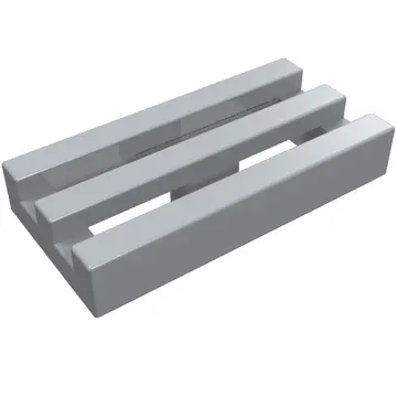 Tile Special 1 x 2 Grille with Bottom Groove