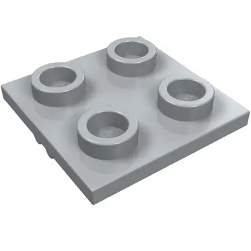 Wheel Holder 2 x 2 Thin with Clips, Plane Single