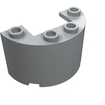 Cylinder Half 2 x 4 x 2 with 1 x 2 Cutout