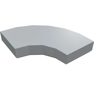 Tile 2 x 2 Curved, Macaroni