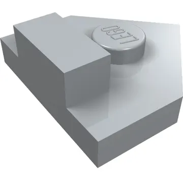 Plate Special 2 x 2 Wedge, Center Stud, 1 x 1/2 Raised Tab