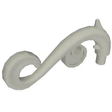 Curled Decorative Ornament / Plant Vine with Bar