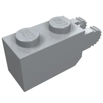 Hinge Brick 1 x 2 Locking with 2 Fingers Vertical End, 9 Teeth