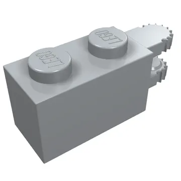 Hinge Brick 1 x 2 Locking with 2 Fingers Horizontal End, 9 Teeth
