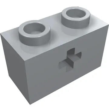 Technic Brick 1 x 2 with Axle Hole Type 1 [+ Opening] and Bottom Pin
