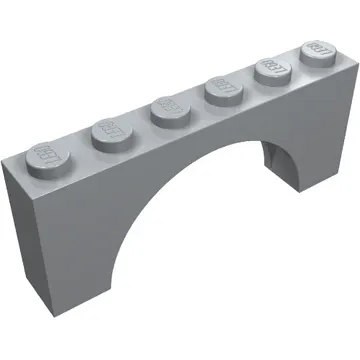 Brick Arch 1 x 6 x 2 - Thick Top with Reinforced Underside