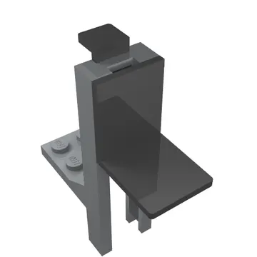 Forklift Mast and Carriage 2 x 2 Plate and Black Fork (Complete Assembly)