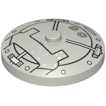 Dish 4 x 4 Inverted [Radar] with Vault Door Print [4854]