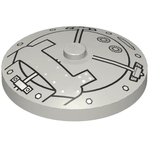 Dish 4 x 4 Inverted [Radar] with Vault Door Print [4854]