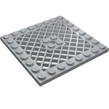 Plate Special 8 x 8 with Grille [Hole in Center]
